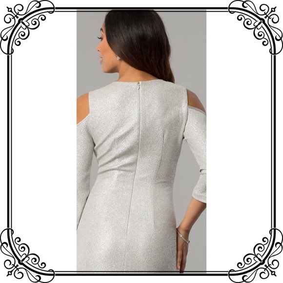 🆕NWT Cold Shoulder 3/4 Sleeve Party Dress - Picture 4 of 6